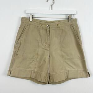 Lauren Ralph Lauren Vintage Tan Cargo Shorts Size 10 100% Cotton